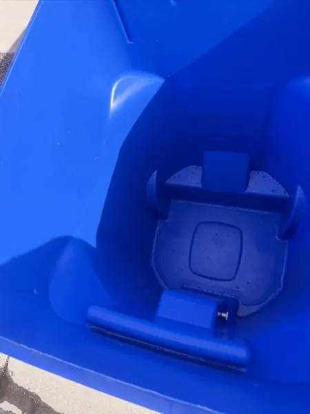 Freshly cleaned recycling bin
