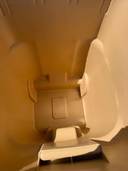 Freshly cleaned tan bin