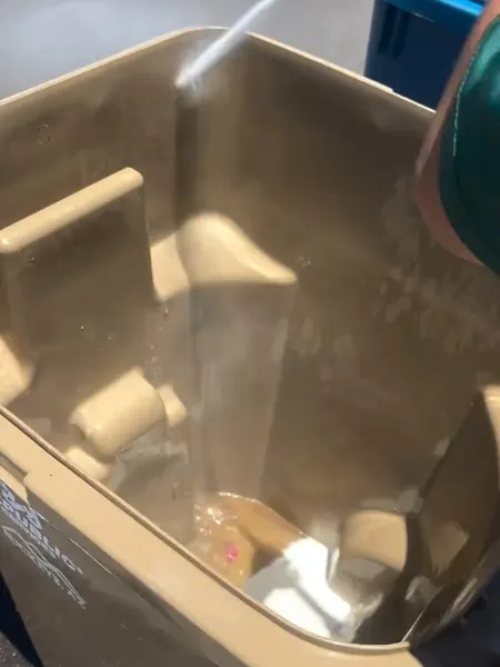 Blasting grime off the inside